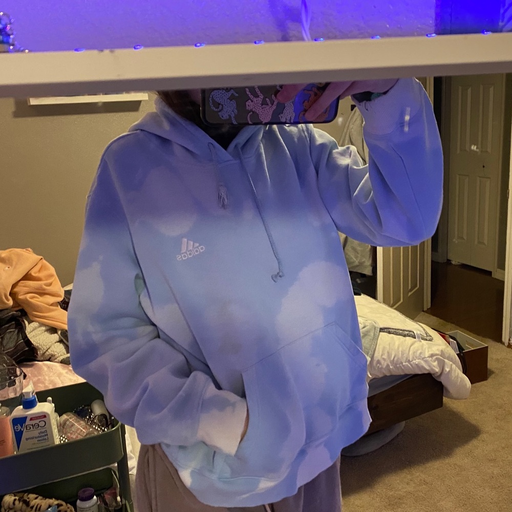baby blue cloud adidas hoodie